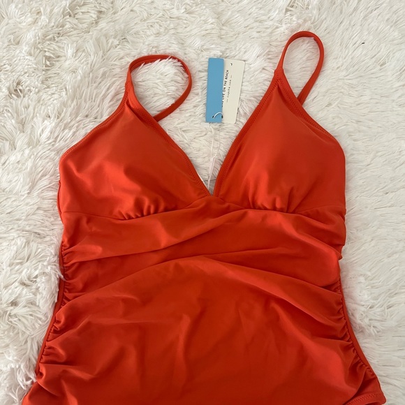 CUPSHE Women's One Piece Swimsuit Tummy Control V Neck Bathing Suits - Picture 3 of 4